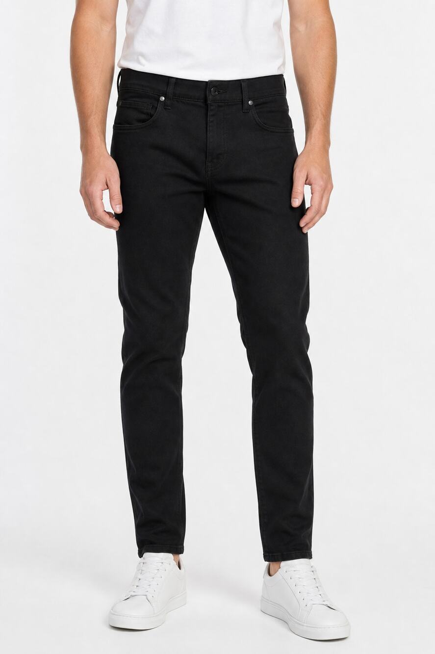 Porsche | BOSS Men's Black Tapered No Fade Jeans 38x32 Minimalist Designer Jeans